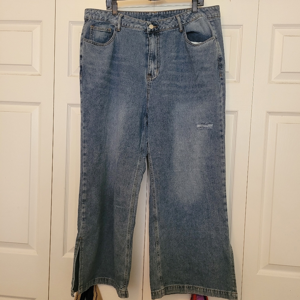 Shein Slit Leg Flare Jeans
